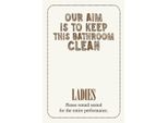 Vianmo Insegna In Legno 18X12 Cm Keep This Bathroom Clean
