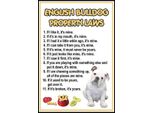 Vianmo Insegna In Legno 30X20 Cm English Bulldog Property Laws