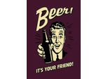 Vianmo Insegna In Legno 30X20 Cm Beer It´S Your Friend Bier