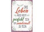 Vianmo Insegna In Legno 18X12 Cm Leben Muss Nicht Perfekt Sein Um