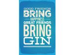 Vianmo Insegna In Legno 18X12 Cm Good Friends Bring Happyness Gin