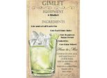 Vianmo Insegna In Legno 30X20 Cm Gimlet Equipment Ingredients