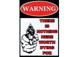 Vianmo Insegna In Legno 30X20 Cm Warning There Is Nothing Here