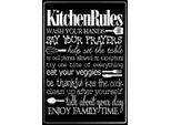 Vianmo Insegna In Legno 30X20 Cm Kitchen Rules Wash Your Hands