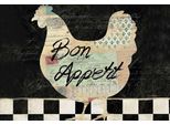 Vianmo Insegna In Legno 20X30 Cm Huhn HüHner Bon Appetit Eier
