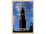 Vianmo Insegna In Legno 18X12 Cm Hamburg St. Michaelis Michael