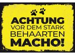 Vianmo Insegna In Legno 12X18 Cm Hund Achtung Vor Stark Behaarten Macho