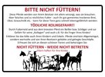 Vianmo Insegna In Legno 20X30 Cm Bitte Nicht FüTtern Pferde Verbot