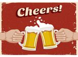 Vianmo Insegna In Legno 20X30 Cm Beer Cheers Bier