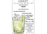 Vianmo Insegna In Legno 30X20 Cm Gimlet Equipment Ingredients