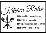 Vianmo Insegna In Legno 20X30 Cm Kitchen Rules KüChe Regeln