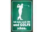 Vianmo Insegna In Legno 30X20 Cm Ich Habe Noch Sex Und Golfe