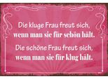Vianmo Insegna In Legno 20X30 Cm Kluge Frau SchöNe Frau