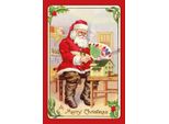 Vianmo Insegna In Legno 18X12 Cm Weihnachten Merry Christmas Fest Santa