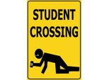 Vianmo Insegna In Legno 30X20 Cm Student Crossing Bier