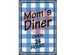 Vianmo Insegna In Legno 30X20 Cm Mom´S Diner Open 24 Hours Herz