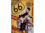 Vianmo Insegna In Legno 30X20 Cm Route 66 The Mother Road Motel