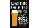 Vianmo Insegna In Legno 30X20 Cm Drink Good Beer With Friends