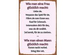 Vianmo Insegna In Legno 30X20 Cm Wie Man Frau GlüCklich Macht