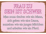 Vianmo Insegna In Legno 20X30 Cm Frau Zu Sein Ist Schwer