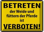 Vianmo Insegna Di Latta 30X40 Cm Betreten Der Weide Verboten