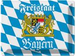 Vianmo Insegna Di Latta 30X40 Cm Bayern Freistaat Bayern Wappen