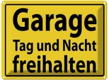 Vianmo Insegna Di Latta 30X40 Cm Garage Tag Und Nacht Freihalten