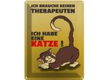 Vianmo Insegna Di Latta 40X30 Cm Brauche Keinen Therapeuten Habe Katze