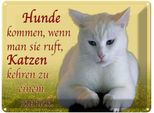 Vianmo Insegna Di Latta 30X40 Cm Hunde Kommen Katzen Kehren ZurüCk