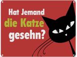 Vianmo Insegna Di Latta 30X40 Cm Hat Jemand Katze Gesehn Geschenk