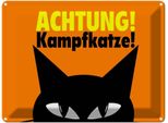 Vianmo Insegna Di Latta 30X40 Cm Achtung Kampfkatze Katze