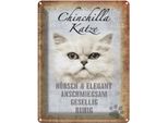 Vianmo Insegna Di Latta 40X30 Cm Chinchilla Katze HüBsch Elegant