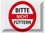 Vianmo Insegna Di Latta 30X40 Cm Bitte Nicht FüTtern (Rot/Weiß)