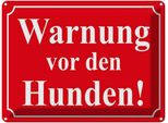 Vianmo Insegna Di Latta 30X40 Cm Warnung Vor Den Hunden (Rot)