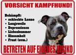 Vianmo Insegna Di Latta 30X40 Cm Hund Vorsicht Kampfhund Risiko