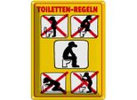 Vianmo Insegna Di Latta 40X30 Cm Toiletten Regeln