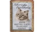 Vianmo Insegna Di Latta 40X30 Cm Sibirische Waldkatze Katze Wandschild
