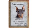 Vianmo Insegna Di Latta 40X30 Cm Dobermann Hund Loyal