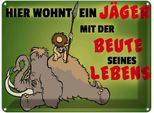 Vianmo Insegna Di Latta 30X40 Cm JäGer Wohnt Mit Der Beute Seines Lebens