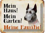 Vianmo Insegna Di Latta 30X40 Cm Hund Dobermann Mein Haus Garten Familie