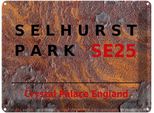 Vianmo Insegna Di Latta 30X40 Cm London England Selhurst Park SE25