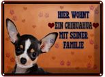 Vianmo Insegna Di Latta 30X40 Cm Hund Hier Wohnt Ein Chihuahua
