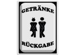 Vianmo Insegna Di Latta 40X30 Cm GeträNke RüCkgabe Wc Lustig