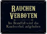 Vianmo Insegna Di Latta 30X40 Cm Rauchen Verboten Im Brandfall