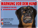 Vianmo Insegna Di Latta 30X40 Cm Warnung Vor Hund Multi Sprachen