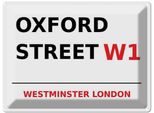 Vianmo Insegna Di Latta 30X40 Cm London Westminster Oxford Street W1