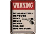 Vianmo Insegna Di Latta 40X30 Cm Warning My Alarm Tells Me You´Re
