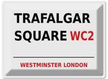 Vianmo Insegna Di Latta 30X40 Cm London Westminster Trafalgar Square WC2