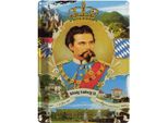 Vianmo Insegna Di Latta 40X30 Cm Portrait Ludwig Ii KöNig Bayern King
