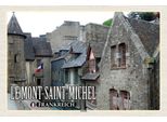 Vianmo Insegna In Legno 12X18 Cm Le Mont-Saint-Michel Frankreich Altstadt